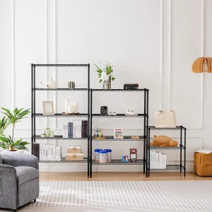 Tier Metal Wire Bookshelf for Living Room